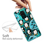 Coque Xiaomi Redmi Note 9 Pingouins et Poissons