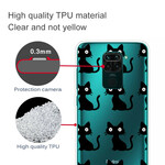 Coque Xiaomi Redmi Note 9 Multiples Chats Noirs