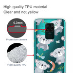 Coque Xiaomi Redmi Note 9 Petits Pandas Gris