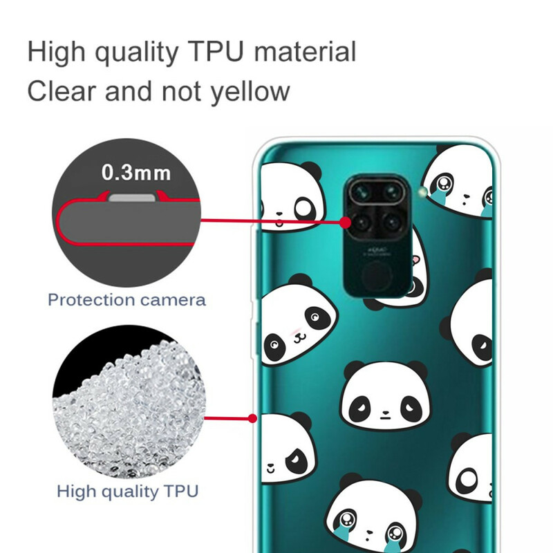 Coque Xiaomi Redmi Note 9 Pandas Sentimentaux