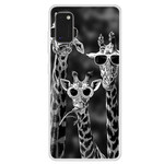 Coque samsung Galaxy A41 Girafes à Lunettes