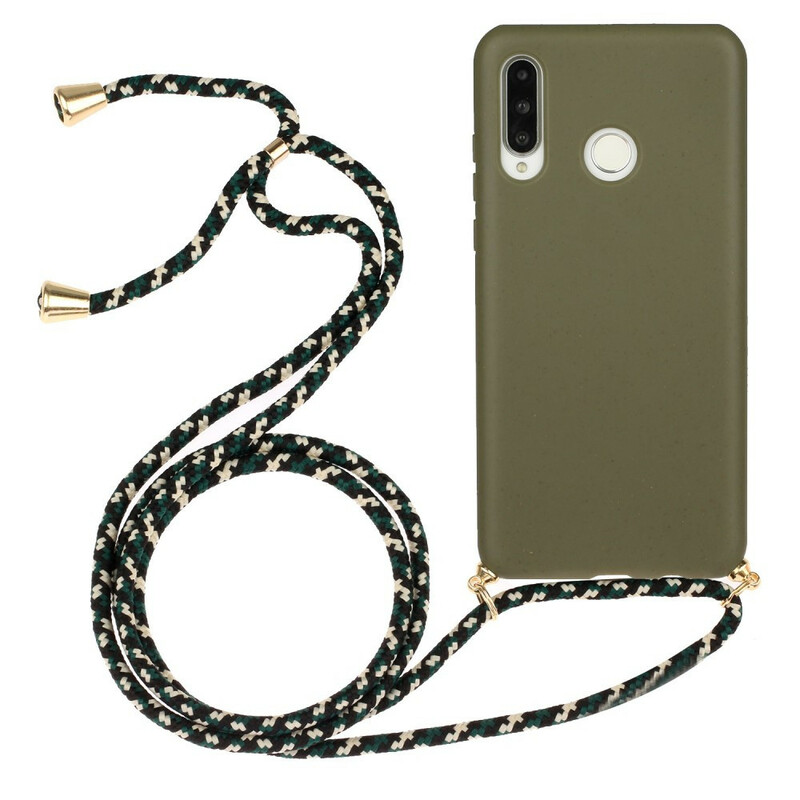 Coque Huawei P30 Lite Silicone avec Cordon Coloré