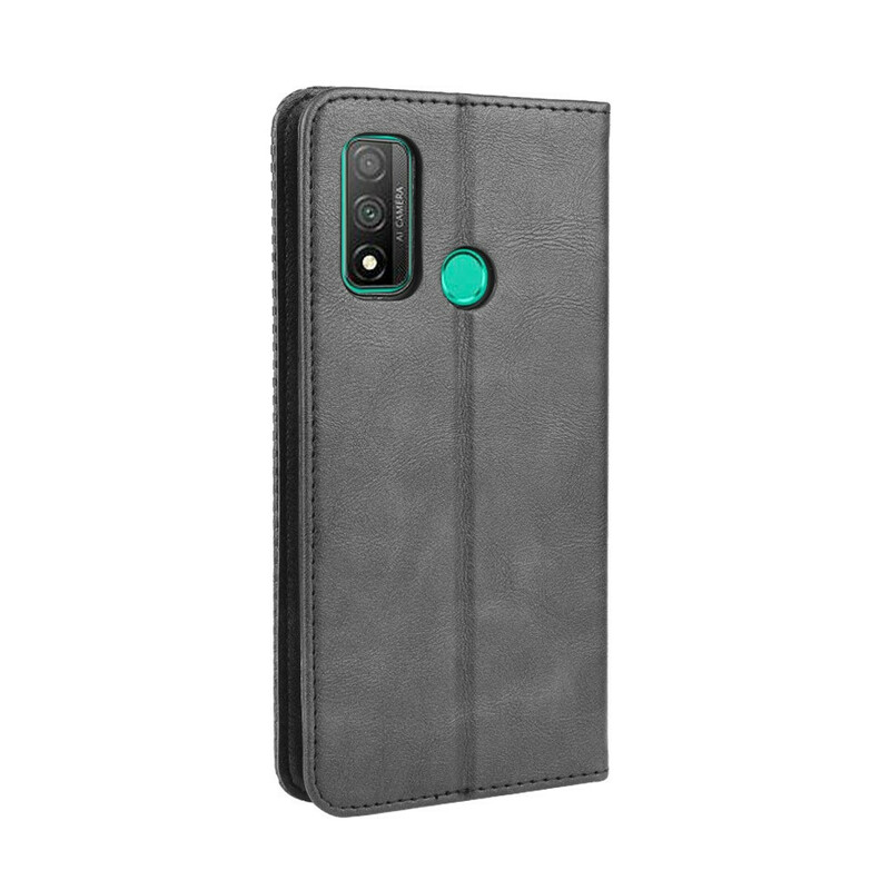 Flip Cover Huawei P Smart 2020 Effet Cuir Vintage Stylisé