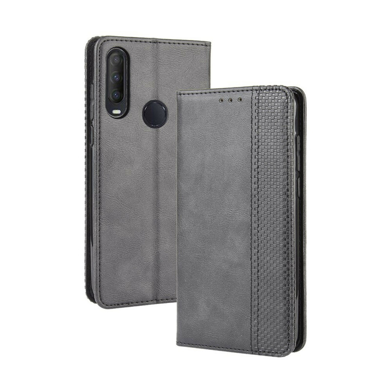 Flip Cover Alcatel 1S / 3L Effet Cuir Vintage Stylisé