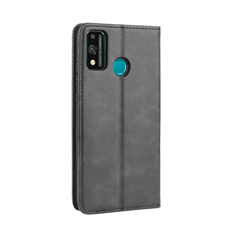 Flip Cover Honor 9X Lite Effet Cuir Vintage Stylisé