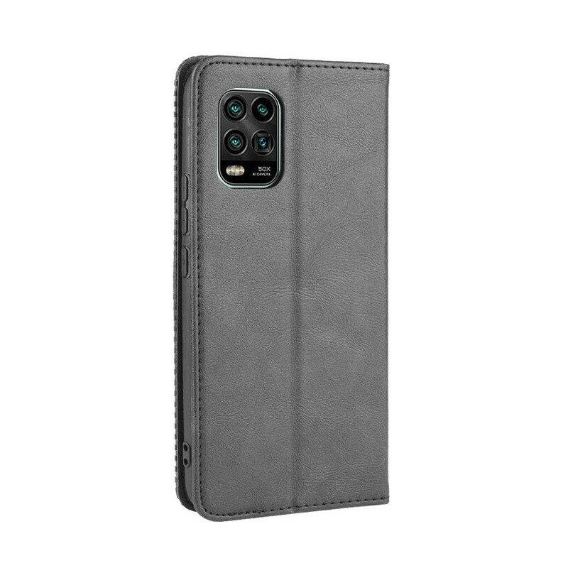 Flip Cover Xiaomi Mi 10 Lite Effet Cuir Vintage Stylisé