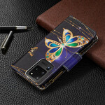 Housse Samsung Galaxy S20 Ultra Poche Zippée Papillons