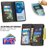 Housse Samsung Galaxy S20 Ultra Poche Zippée Papillons