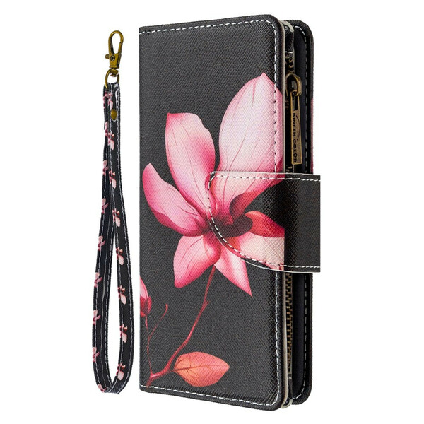 Housse Samsung Galaxy S20 Ultra Poche Zippée Fleur