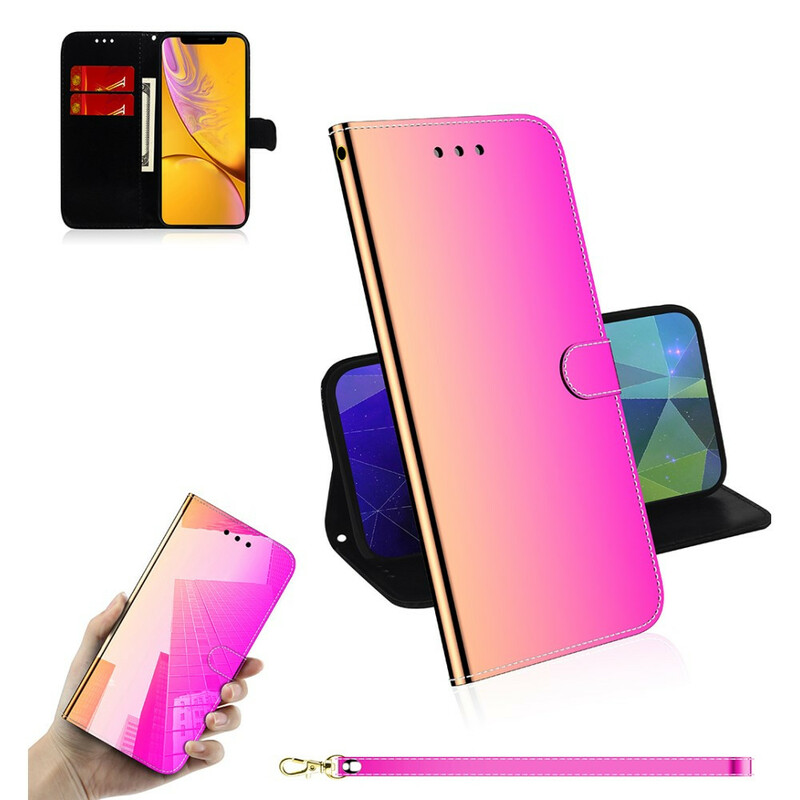 Housse iPhone XR Simili Cuir Couverture MIroir