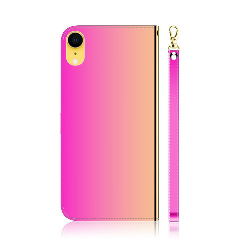 Housse iPhone XR Simili Cuir Couverture MIroir