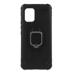 Coque Xiaomi Mi 10 Lite Ring et Style Fibre Carbone