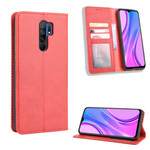 Flip Cover Xiaomi Redmi 9 Effet Cuir Vintage Stylisé