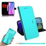 Housse Xiaomi Redmi 9 Simili Cuir Couverture Miroir