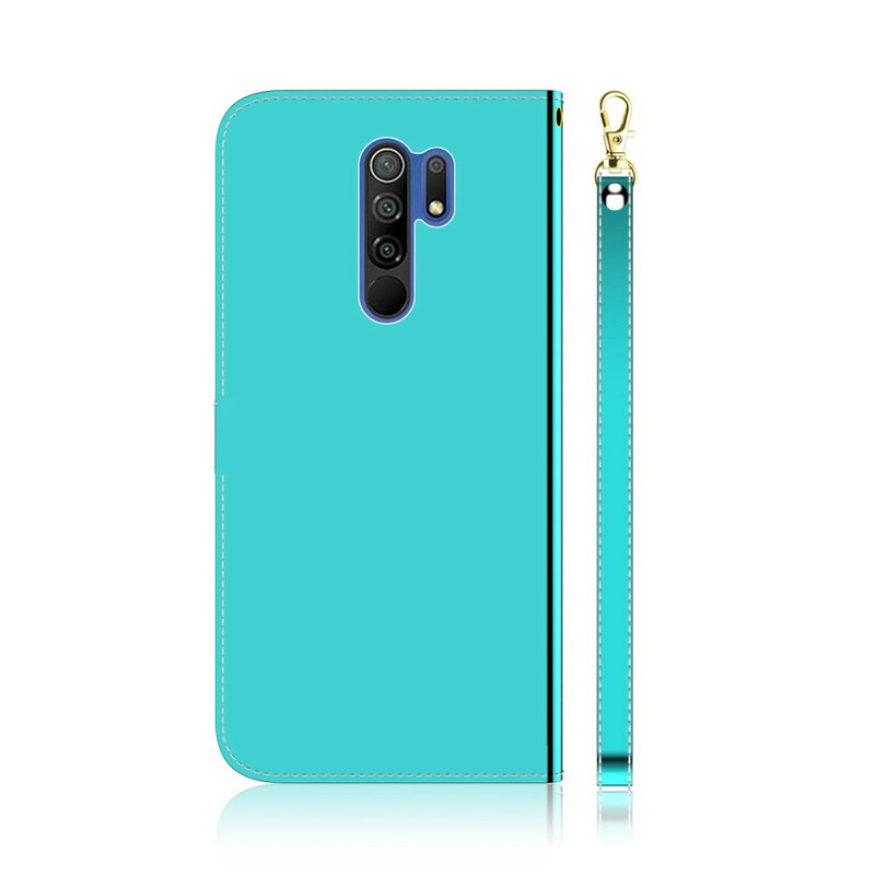 Housse Xiaomi Redmi 9 Simili Cuir Couverture Miroir