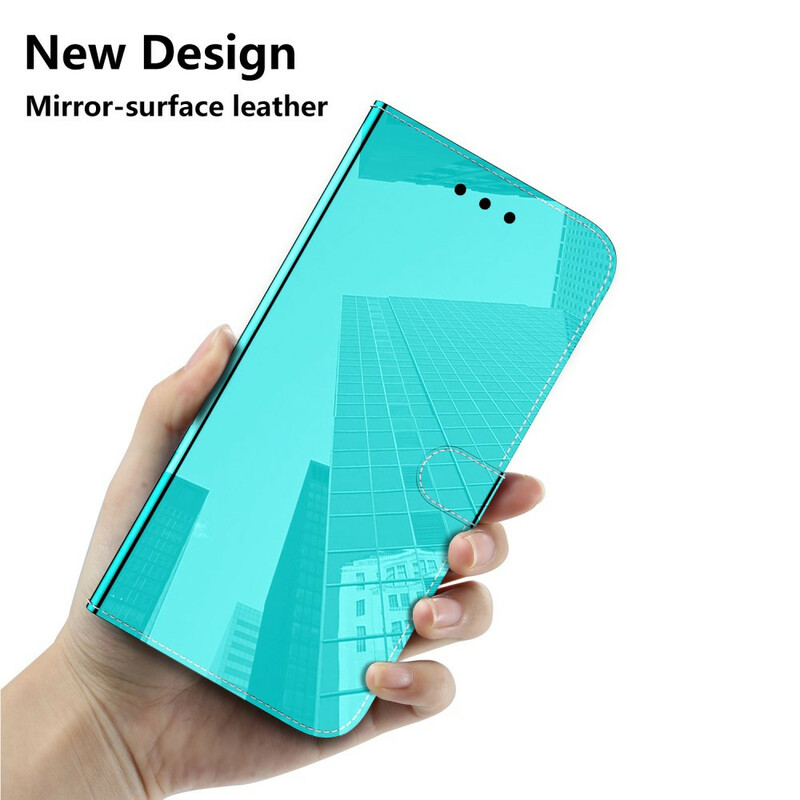 Housse Xiaomi Redmi 9 Simili Cuir Couverture Miroir