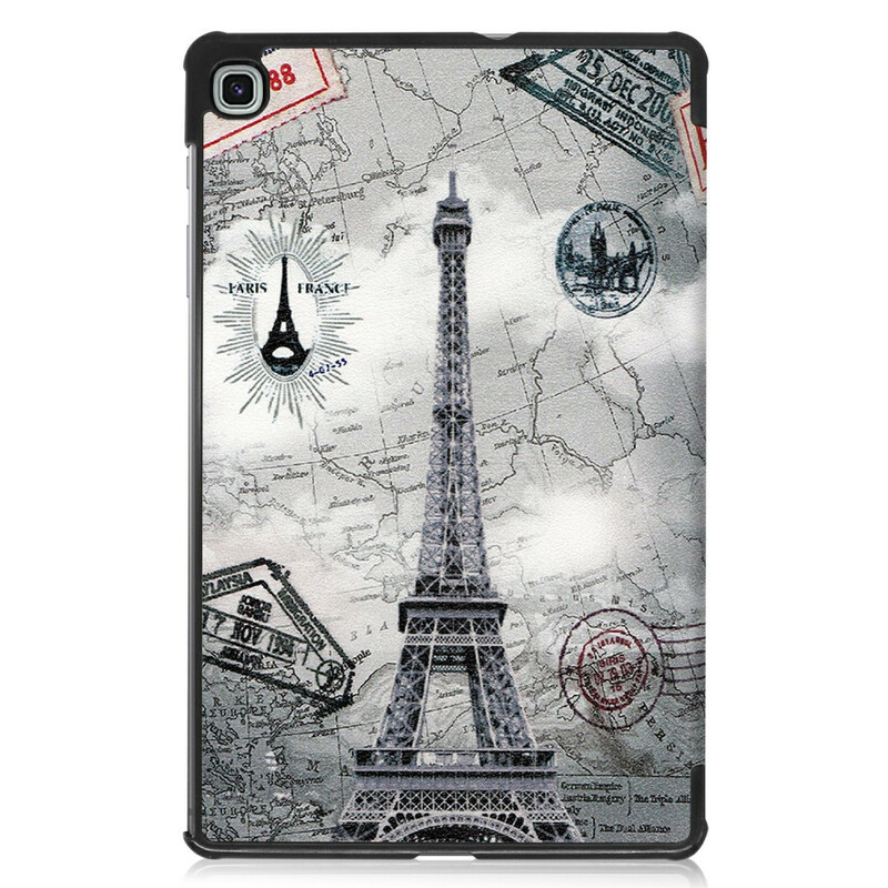 Smart Case Samsung Galaxy Tab S6 Lite Tour Eiffel Rétro