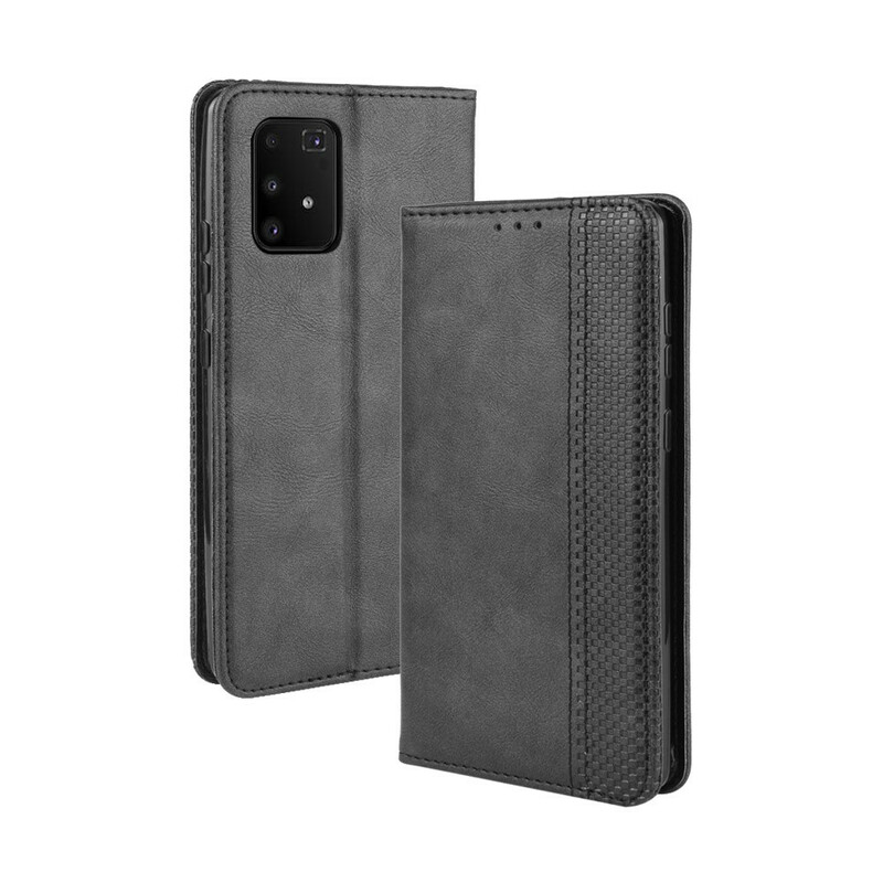 Flip Cover Samsung Galaxy S10 Lite Effet Cuir Vintage Stylisé