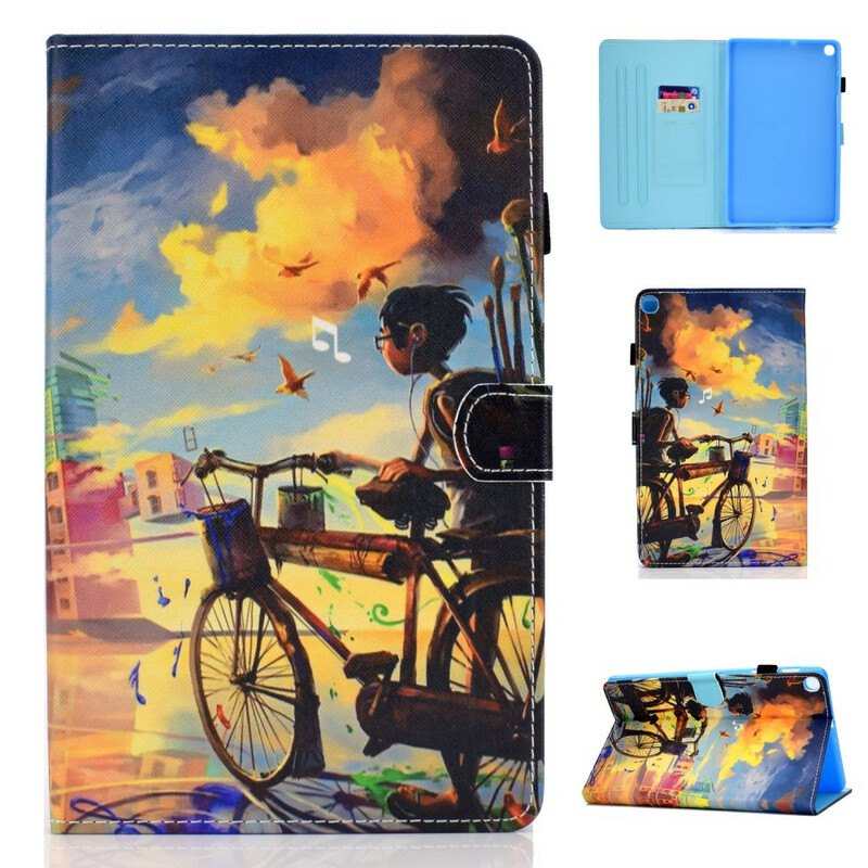 Housse Samsung Galaxy Tab S6 Lite Vélo Art