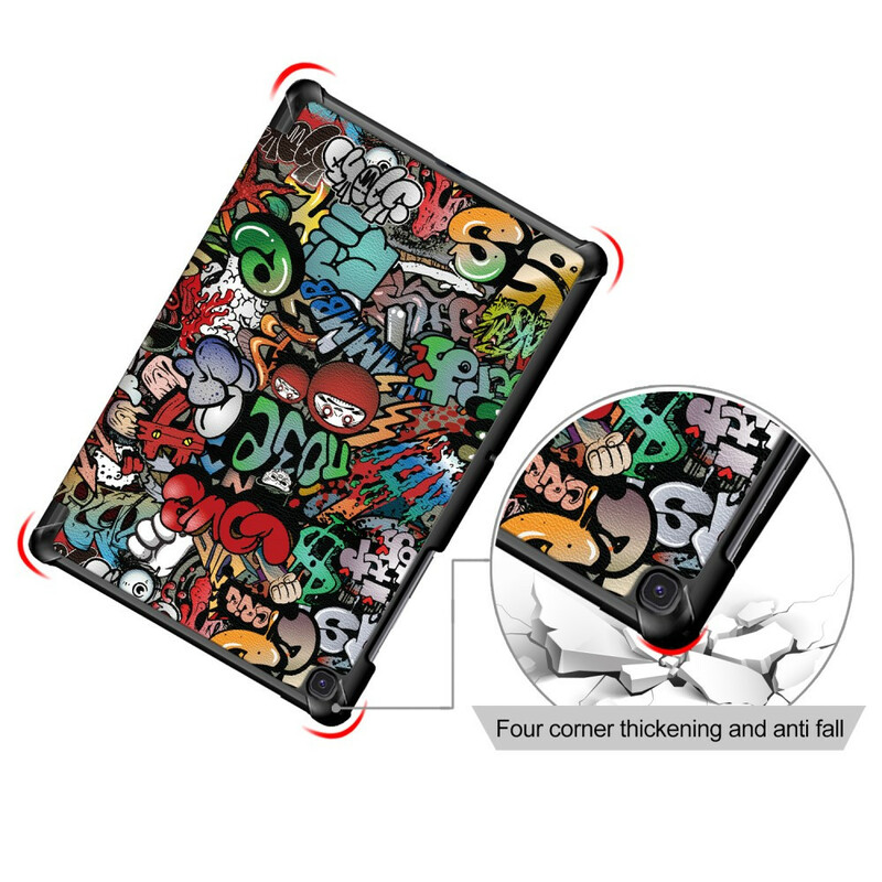 Smart Case Samsung Galaxy Tab S5e Renforcée Graffitis