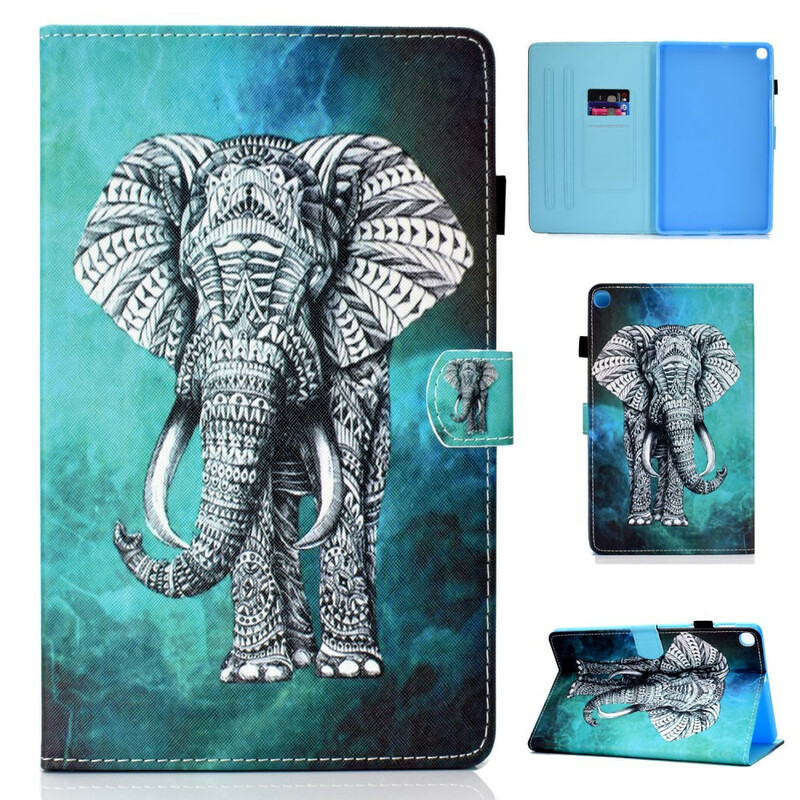 Housse Samsung Galaxy Tab S5e Éléphant Tribal