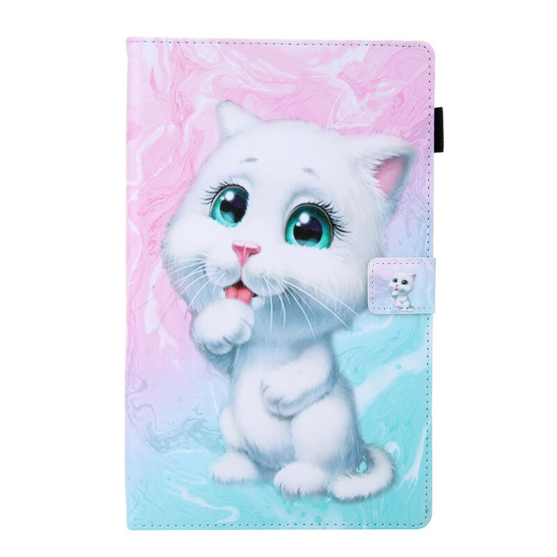 Housse Samsung Galaxy Tab A 10.1 (2019) Chaton Marbre