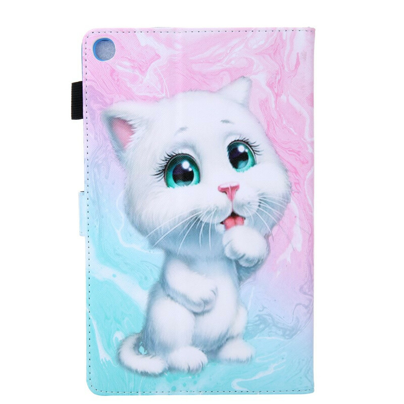 Housse Samsung Galaxy Tab A 10.1 (2019) Chaton Marbre