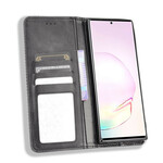 Flip Cover Samsung Galaxy Note 20 Effet Cuir Vintage Stylisé