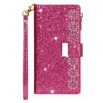 Housse Samsung Galaxy Note 20 Paillettes Portefeuille Zip