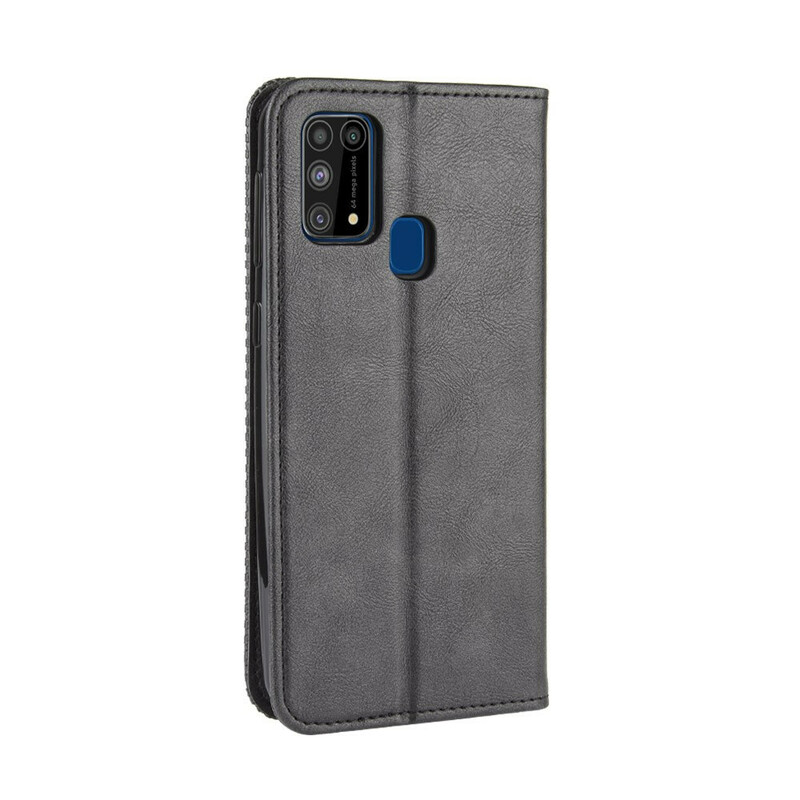 Flip Cover Samsung Galaxy M31 Effet Cuir Vintage Stylisé