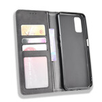 Flip Cover Oppo A72 Effet Cuir Vintage Stylisé