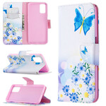 Housse Oppo A72 Papillons et Fleurs Peints