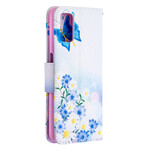 Housse Oppo A72 Papillons et Fleurs Peints