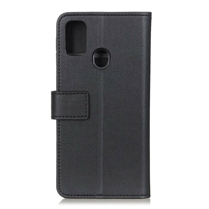 Housse Xiaomi Redmi 9C Effet Cuir Brillant Simple