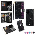 Housse Samsung Galaxy Note 20 Ultra Paillettes Portefeuille Zip