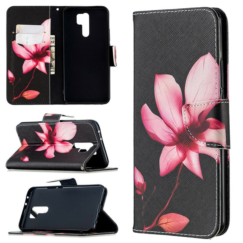 Housse Xiaomi Redmi 9 Fleur Rose