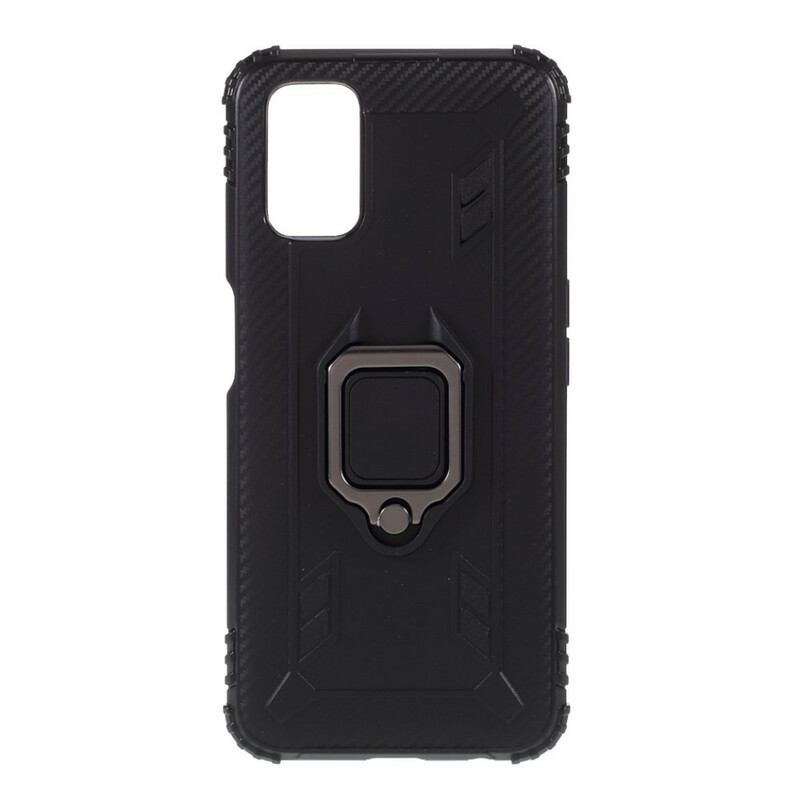 Coque Oppo A72 Ring et Fibre Carbone