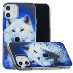 Coque iPhone 12 Série Loup Fluorescente