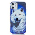 Coque iPhone 12 Série Loup Fluorescente