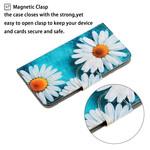 Housse Xiaomi Redmi 9A Marguerites à Lanière