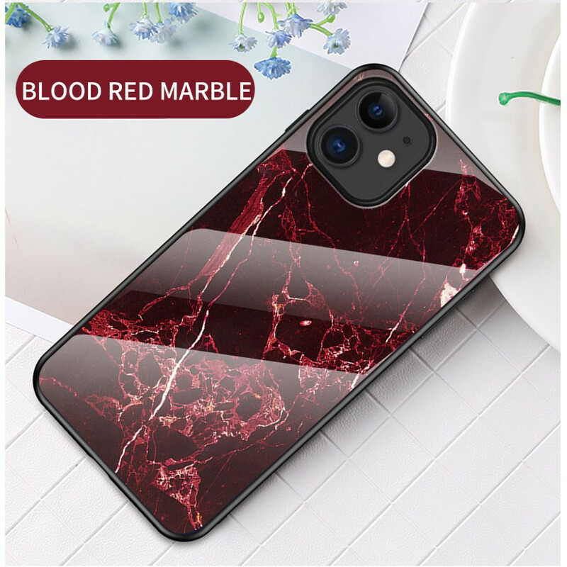 Coque iPhone 12 Verre Trempé Marble Colors