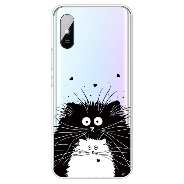 Coque Xiaomi Redmi 9A Regarde les Chats