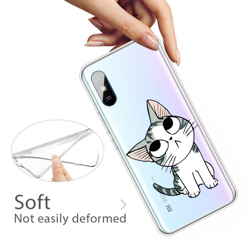 Coque Xiaomi Redmi 9A Regarde les Chats