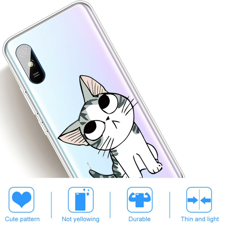 Coque Xiaomi Redmi 9A Regarde les Chats