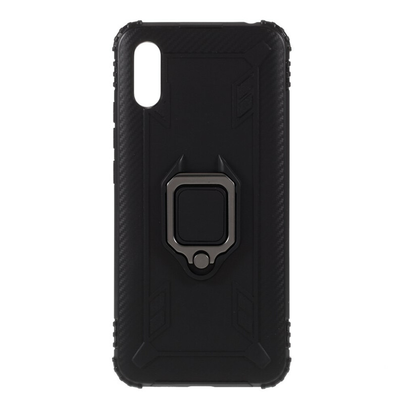 Coque Xiaomi Redmi 9A Ring Style Fibre Carbone