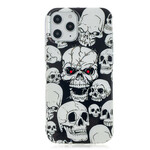 Coque iPhone 12 Pro Max Attention Têtes de Mort Fluorescente