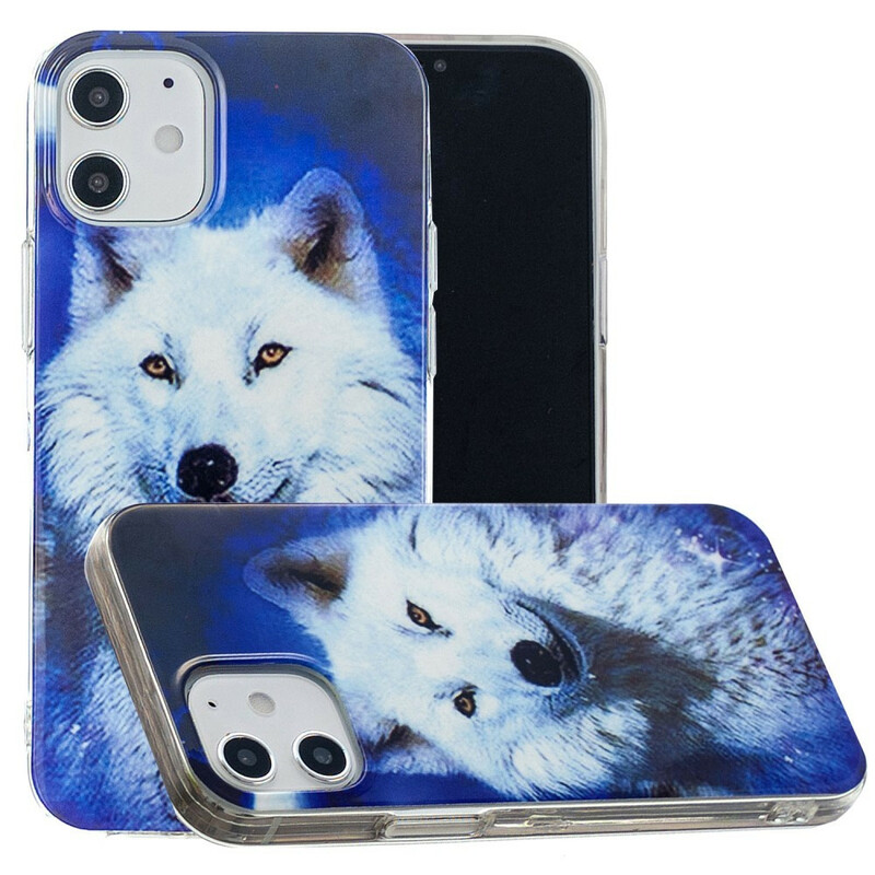 Coque iPhone 12 Max / 12 Pro Série Loup Fluorescente