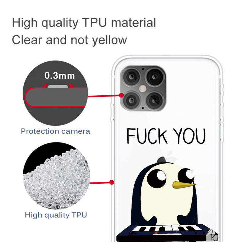 Coque iPhone 12 Max / 12 Pro Pingouin Fuck You