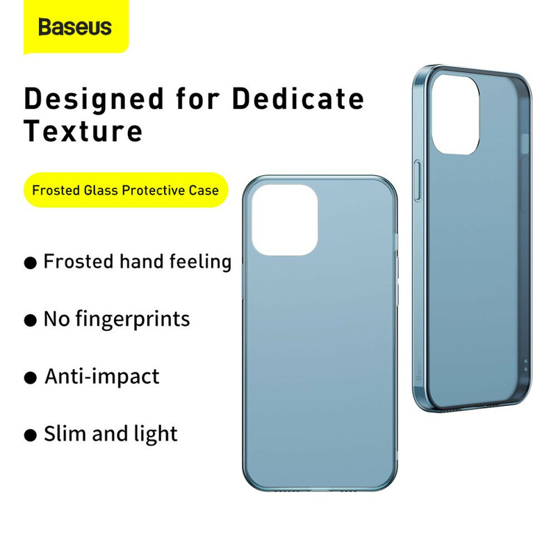 Coque iPhone 12 Verre Trempé et Silicone BASEUS