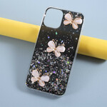 Coque iPhone 12 Max / 12 Pro Paillettes Papillons 3D